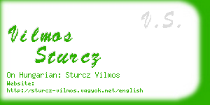 vilmos sturcz business card